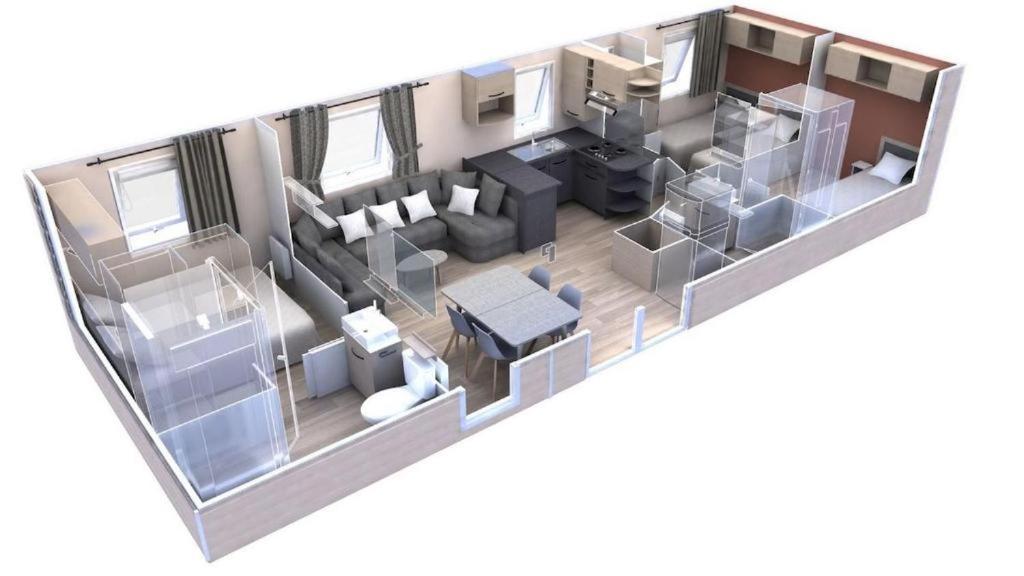 Mobile Home 3 Chambres 2 Salles De Bains Dans Camping 4 Etoiles Aux Charmettes Mh K168 莱马特 外观 照片